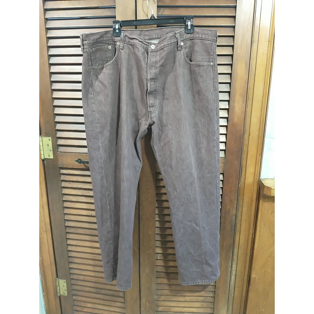 Levis 501xx Jeans Men's 44x32 Mexico Made‎ Btn Fly Burgundy Maroon Brown